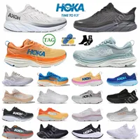 Hoka Bondi 8 Clifton Outdoor Shoes Designer Trainers Hokas One Clifton Athletes Fibra di carbonio x2 Uomo Scarpe da corsa Alpinismo Sport Sneakers 36-45