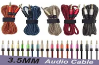 Audio Cables Nylon Braid 15M 35mm Jack Car AUX Cable Headphone Extension Code for Cell phones MP3 Speaker Tablet2256805