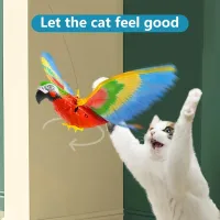 Kuş İnteraktif Kedi Oyuncak Asma Kartal Uçan Kuş Kedi Teasering Oyun Kedi Çubuğu Scratch Halat Yavru Kedi Köpek Oyuncak