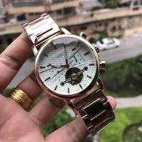 Top brand mens watches 41mm flywheel luxury wristwatches automatic mechanical Business Stainless Steel band watch for men Christma282O