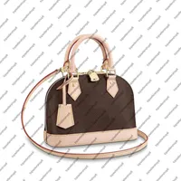 M53152 ALMA BB Shell Clutch women bag Genuine leather designer Canvas messenger purse crossbody shoulder bag handbag bottom studs265v