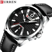 Creative Clock Watch Man Fashion Luxury Watch Brand CURREN Leather Quartz Business Wristwatch Auto Date Relogio Masculino191H
