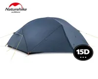 Tendas e abrigos NatureHike 2021 Mongar 15d Ultralight Camping Tent 2Persons Nylon camada dupla à prova d'água Climagem portátil portátil 2460082