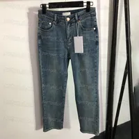 Tasarımcı Kadın Denim Pantolon Tasarımcıları Yüksek Bel Kotu Büyüleyici Kız Lady Jeans