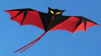 Kinderspielzeug Hochwertige 18 m Red Bat Power Kite Resin Rod mit Drachengriff und Leine Gutes Fliegen4851308