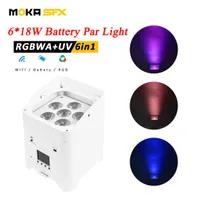 Bateria Par Light LED 6x18W RGBWA+UV 6IN1 Efekty bezprzewodowe UPLIGE WYSOKI WYSOKI DJ DJ