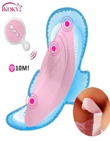 Sex toy massager Ikoky Portable Pantyhose Vibrator Invisible Vibrating Egg Toys for Women Clitoris Stimulator Dildo Remote Control9651381