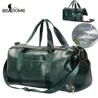 Gym Bag Leather Duffle Shoulder Bags Shoe Compartment Waterproof Outdoor Travel Large Capacity Sport Fitness Handbag X163D297T