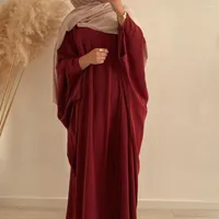 Etniska kläder abaya dubai arabiska muslimska khimar niqab bönklänning för kvinnor robe longue femme musulmane kaftan marocko kalkon islam