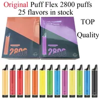 Puff Flex 2800 Puffs Einweg-Vape-Geräte-Kits E-Zigarette 850-mAh-Akku vorgefüllt 8-ml-Verdampfer die schnellste Lieferung