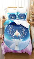 Bedding Sets Elk Art Set Duvet Cover 3d Digital Printing Bed Linen Queen Size Fashion Design2268388
