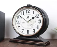 Horloges de table vivant chambre silencieuse rétro table de chevet Vintage bureau antiquités décor de luxe grandes montres de bureau Gift2508256