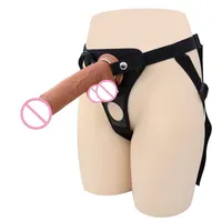 Strap-on Strap-on Realistic Penis Dildo Pants Sexo para Mulheres Mulheres Mulheres Strapon Belt Belt Games enormes brinquedos adultos 50% Venda on-line barata