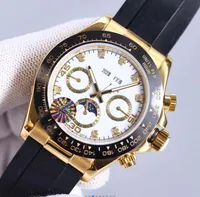 Classic 5 Style Super Quality Os relógios de pulso masculinos de 40 mm de safira luminosa data atrás da transparente cal.1141 Multi-função Mechnaical Automatic Mens Watches