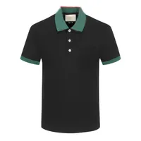 2023 Designer krótkie koszulę polo-polo męskie top do ubrania biznesowego Black Polo Shirt Logo haftowane obroże detale multimolorowe TEE 3-xxxl