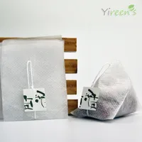 ¡Envío gratis! Bolsas de té de fibra de maíz, 100 Uds., 58X70mm, filtros de té biodegradables PLA, bolsas de filtro de sellado térmico piramidal cuadrángulo
