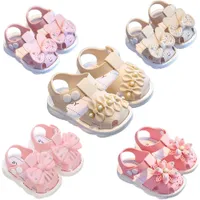 First Walkers Summer 036M Infant Baby Toddler Girls Pink Softsoled Sandals Clogs born Princess Shoes Cute for Girl 230524