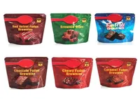 600 мг Брауни Эдлблблс Упаковка Mylar Сумки красные бархатные жевальные карамельные пирожные с пирожными шоколадно -съедобные пакеты пакет пахнет PO1880102