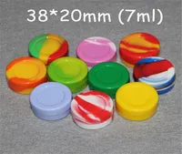 Boîtes de rangement Conteneur en silicone Pot Concentré de cire 22ML 7ML 5ML 3ML Conteneurs Pots en silicone Coloré Dab Oil Rigs9798745