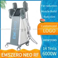 DLS-EMSSLIM HIEMT 14 Tesla EMS Neo Machine EMSzero Muscle Building Stimulator RF Slim Body Contouring Fat Burning Device 4 Handles  Pelvic Pads Optional