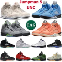5 chaussures de basket-ball hommes 5s UNC University Blue Light Orewood Brown Green Bean Crimson Bliss Dark Concord Racer Blue Aqua baskets de sport pour hommes
