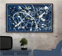 Schilderijen Art Jackson Pollock Abstract schilderen Psychedelische poster en afdrukken canvas Wall Pictures Home Decor9746675