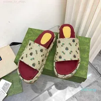 Fashion G Mens Womens Sandals Slippers Slide Designer Luxury Flat High Heels Flip Flops Shoes Embroidered Platform Rubber Casual Shoe 34-45