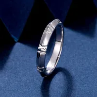 Original designer Tiffay 's new S925 sterling silver Roman digital index finger ring female simple ins fashion light luxury personalityEPNY