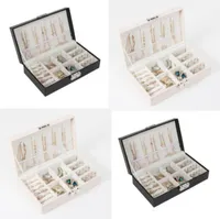 Fashion Women Portable Travel Jewelry Box Organizer Velvet ornamenten opslagcase Gift Box8730564