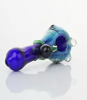 Tubos de quemador de aceite tubos de vidrio embriagadores Tubo soplado a mano de tortuga ahumada azul Pipa de fumar Whole2858389
