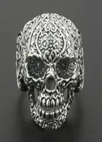 Solid 925 Sterling Silver Skull Ring Mens Biker Rock Punk Style US Size 8 to 121183410