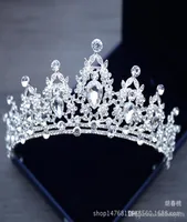 Sninestone Barrettes Wedding Headpieces Sieraden Tiara Crystal Diademas Princess Crown Headpiece for Dress Bridal Hair Accessories 6356443