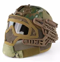 FAST Tactical Helmet BJ PJ MH ABS Mask with Goggles for Airsoft Paintball WarGame Motorcycle Cycling Hunting5228951