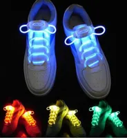 LED Sport Shoe Laces Luminous Flash Light Up Glow Stick Flashing Strap Fiber Optic Shoelaces Party Club in Retail Box6995904