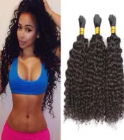 Mongol Kinky Curly Bulk Hair 100g Afro Curly Bulks Humain pour tresser3613119