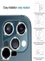 Bling Diamond Camera Lens Protector For iPhone 13 Pro Max Metal Ring Lens Tempered Glass Film For iPhone 11 Pro Max 12Mini Cover H2879829