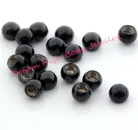 Black Ball Round Bead Screw Steel DIY Navel Nose Body Piercing Jewelry Cool Lip stud Barbell Eyebrw Ring 16G 14G ball accessory8501350