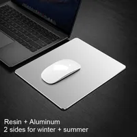Rests Business Metal Mouse Pad Doubleside Aluminium Waterproof Anitslip PU Leather Hard Mousepad Suitable for Office Macbook Laptop