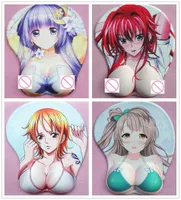 Rests 2020 new version Japanese anime 3d mouse pad wristbands Cartoon Creative sexy mouse pad Chest beauty mouse pad Free Shipping