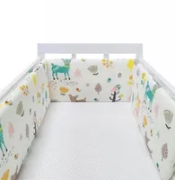 Yatak rayları bebek beşik tampon seti doğdu Polka Dot Pamuklu Basılı Karyola Tamponları Erkek Kız için Bebek Koruyucusu 200x30cm 2209288359891