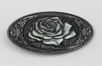 Western Rose Flower Oval Belt Buckle SWBY737 suitable for 4cm wideth belt with continous stock8250115