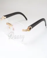 Doğrudan Satış Moda Gözlükleri Çerçeveleri Gösterge Çerçevesi T3524012 Siyah Boynuzlar Retro Elmas Gözlükler 5818140mm1451551
