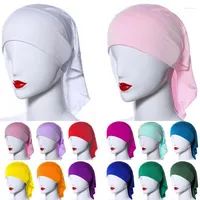 Scarves Soft Modal Inner Hijab Caps Muslim Stretch Turban Cap Islamic Underscarf Bonnet Hat Female Headband Turbante Mujer 2023