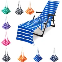 75*215 cm mode gestreepte microvezel gestreepte strandstoelhoes voor zomer buiten tuin buiten vrijetijdsstoel Cover Lounge Chair Covers LT483