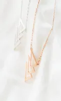 hippie chic superposition of three triangles pendant drop necklace Bohemian fashion women Neclaces 2016 ms thin necklace7527420