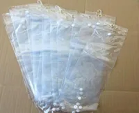 PVC Plastic package Bags Packing Bags with Pothhook 1226inch for Packing hair wefts Human Hair Extensions Button Closure34499513765080