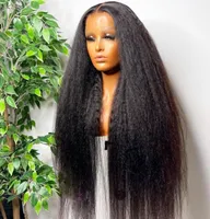 360 HD KinkyストレートGlueless Frontal Wigs 13x4 Lace Front Human Hair Wig Yaki Brazilian Virgin Preucked for Black Women4106913