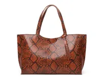 Snake Pattern Tassel Tote Bag Women PU Leather Handbag Vintage Serpentine Shoulder Bag Large Capacity Handle Bag Tote5437067