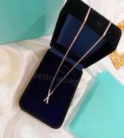 Pendant Necklaces Sell X Shaped Crystal Necklace Stainless Steel Chain For Women Girls Geometric Charms Choker Jewelry Party Gifts1169557