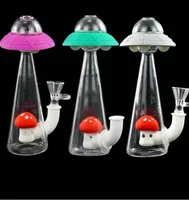 UF0 Glass Bong Water Pipe Percolator 180 Mm Silicone Smoking Hookah Dab Oil Rig Bubbler Smoke Pipes 14 Mm Quartz Banger Bowl3901156